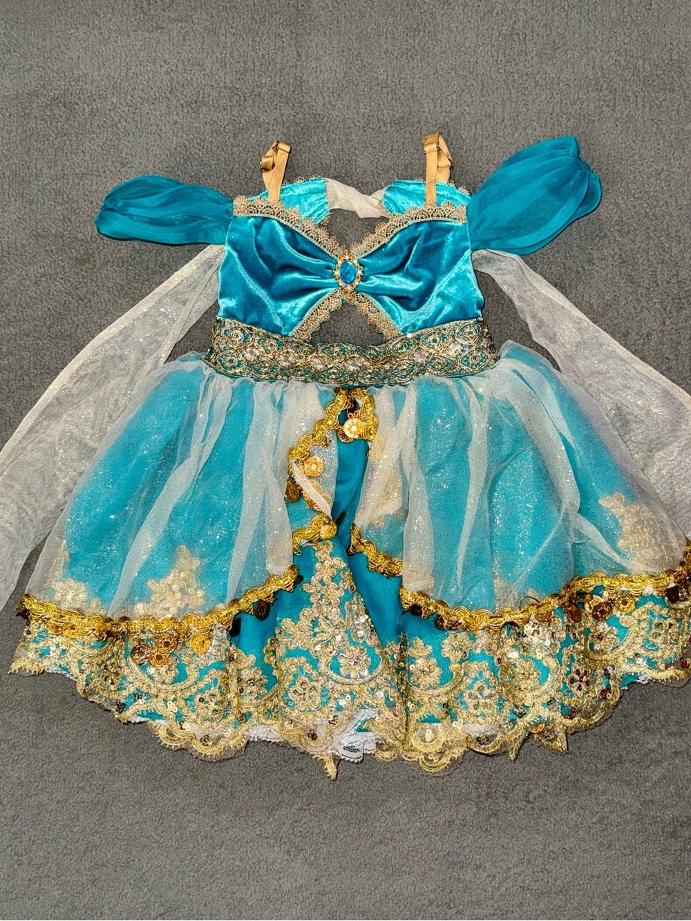 M. Joy Princess Jasmine Inspired Boutique Costume Dress Size 3 + Disney Accessor